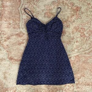 Navy Blue Polka Dot Dress